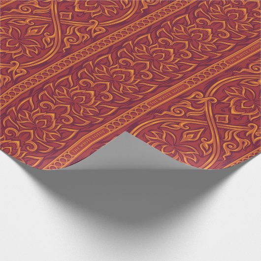 Lotus Luxe TapestPattern - Der weiße Lotus Geschenkpapier (Ecke)