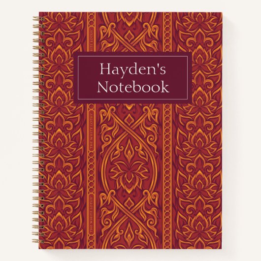 Lotus Luxe TapestPattern - Der weiße Lotus Notizblock (Vorderseite)