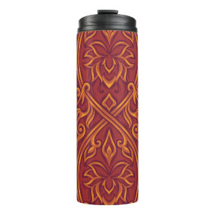 Lotus Luxe TapestPattern - Der weiße Lotus Thermosbecher