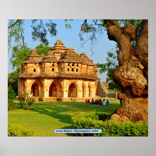 Lotus Mahal, Vijayanagara, Indien Poster (Vorne)