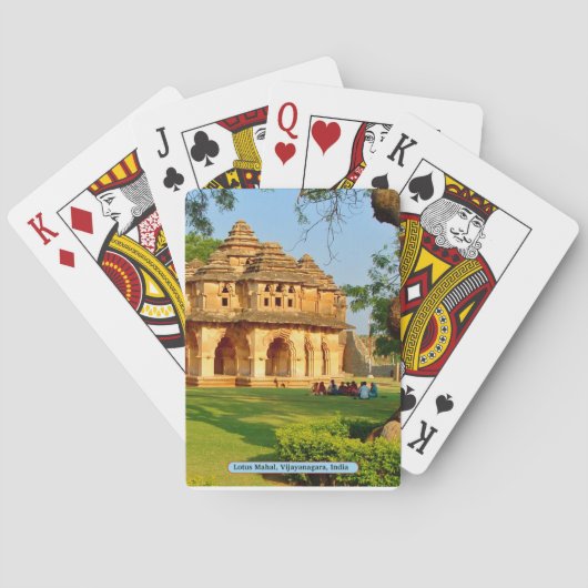 Lotus Mahal, Vijayanagara, Indien Spielkarten (Rückseite)