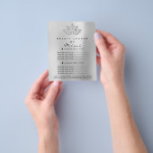 Lotus Makeup Artist Beauty Salon Lashes Flyer Grau (Gruppe)