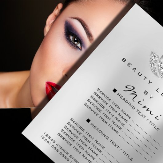 Lotus Makeup Artist Beauty Salon Lashes Flyer Grau