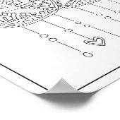 Lotus Mandala Adult Coloring Poster (Ecke)