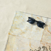 Lotus Mandala auf Tan Marble Strandtuch (Beispiel)