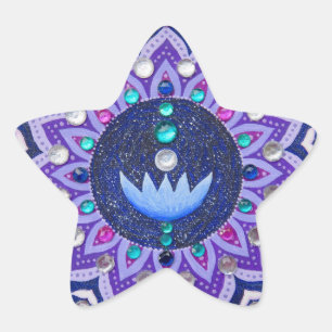 Lotus mandala-Aufkleber Stern-Aufkleber
