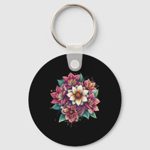 Lotus-Mandala-Boho-Blumen-Yoga-Meditation-Zen Schlüsselanhänger