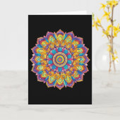 Lotus-Mandala-Boho-Yoga-Meditation Karte (Gelbe Blume)