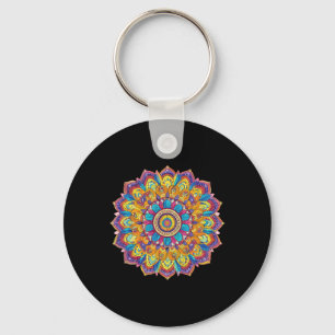Lotus-Mandala-Boho-Yoga-Meditation Schlüsselanhänger
