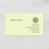 Lotus Mandala Business Card Visitenkarte (Rückseite)