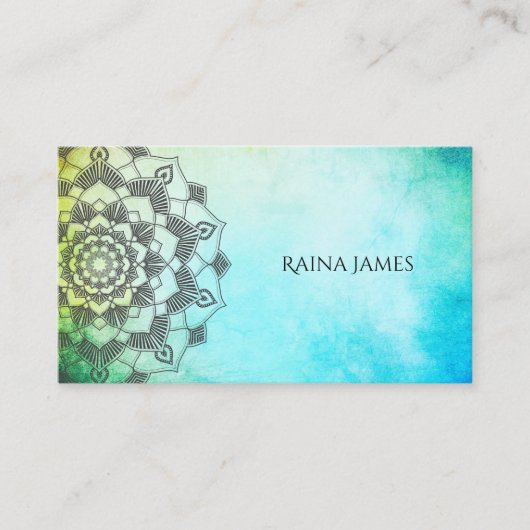 Lotus Mandala Business Card Visitenkarte (Vorderseite)