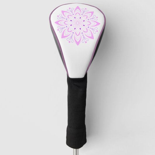 Lotus Mandala Design Golf Headcover (Vorderseite)