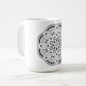 Lotus Mandala Design Kaffeetasse (Vorderseite Links)