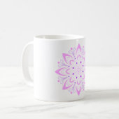 Lotus Mandala Design Kaffeetasse (Vorderseite Links)