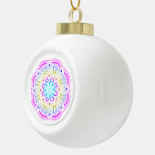 Lotus Mandala Design Keramik Kugel-Ornament (Rechts)