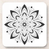 Lotus Mandala Design Kunststoff-Untersetzer Getränkeuntersetzer (Vorderseite)