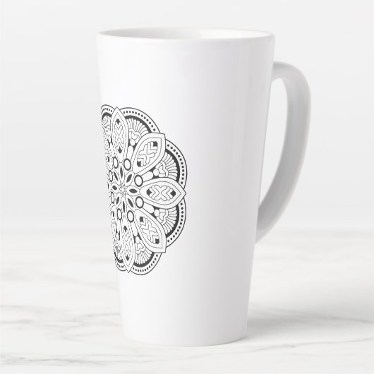Lotus Mandala Design Milchtasse (Rechte Ecke)