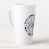 Lotus Mandala Design Milchtasse (Linke Ecke)