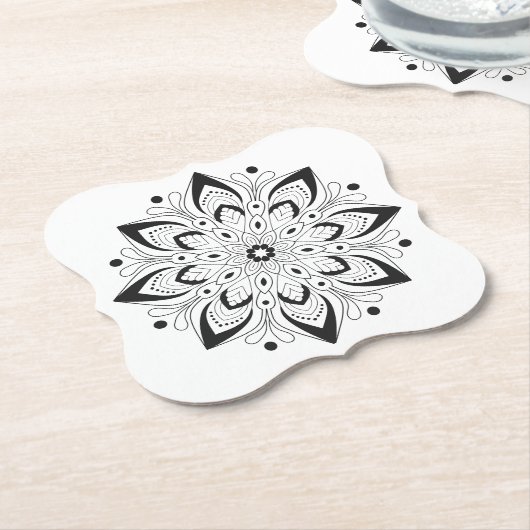 Lotus Mandala Design Paper Untersetzer (angewinkelt)