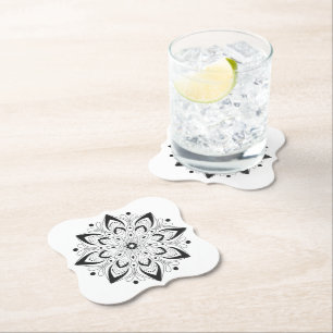 Lotus Mandala Design Paper Untersetzer