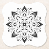 Lotus Mandala Design Paper Untersetzer (Vorderseite)