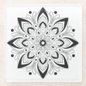 Lotus Mandala Design Untersetzer (Vorderseite)