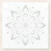 Lotus Mandala Design Untersetzer (Rückseite)