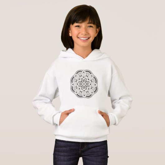 Lotus Mandala Design Women's Pullover Hoodie (Vorne ganz)