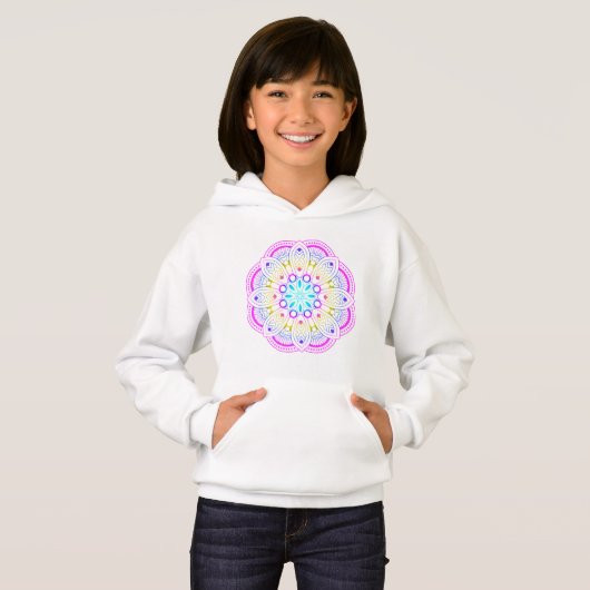 Lotus Mandala Design Women's Pullover Hoodie (Vorne ganz)