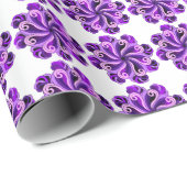Lotus Mandala Design Wrapping Paper Geschenkpapier (Rolleneckpunkt)