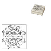 Lotus Mandala Familienname Rücksendeadresse Gummistempel (Stempel)