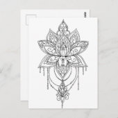 Lotus Mandala Farbe Ihre eigene Postkarte (Vorne/Hinten)