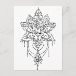 Lotus Mandala Farbe Ihre eigene Postkarte