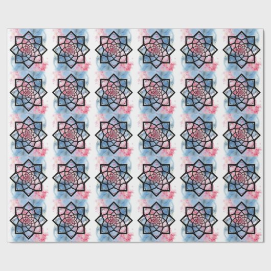 Lotus Mandala Geschenkpapier (Flach)