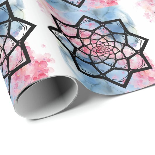 Lotus Mandala Geschenkpapier (Rolleneckpunkt)