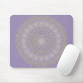 Lotus Mandala in Lilac und Gold Mousepad (Mit Mouse)