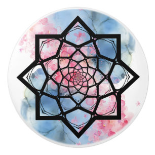 Lotus Mandala Keramikknauf