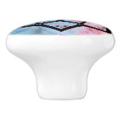 Lotus Mandala Keramikknauf (Seitenansicht)