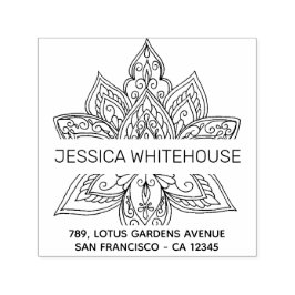 Lotus Mandala Name Rücksendeadresse Permastempel