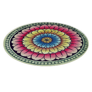 Lotus Mandala Schneidebrett