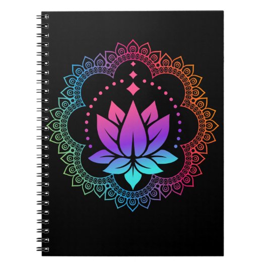 Lotus Mandala Spiritual Reiki Master Yogra Chakra Notizblock (Vorderseite)