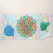 Lotus Mandala Strandtuch (Vorderseite)