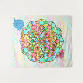 Lotus Mandala Tapestry Wandteppich (Vorderseite (Horizontal))