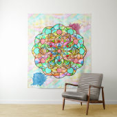 Lotus Mandala Tapestry Wandteppich (Beispiel)