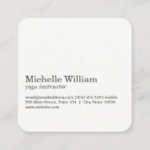 Lotus Mandala und Marmor Quadratische Visitenkarte (Rückseite)