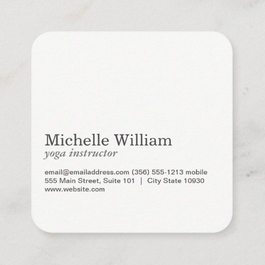 Lotus Mandala und Marmor Quadratische Visitenkarte (Rückseite)