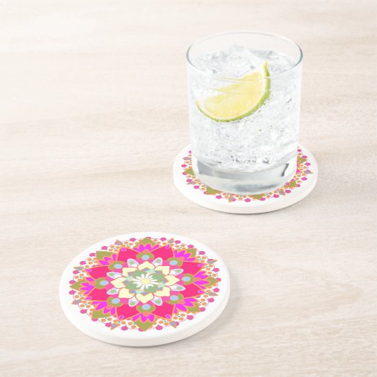 Lotus Mandala Untersetzer (Seite)
