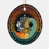 Lotus Mandala Yin Yang Sacred Geometry Spirituelle Keramik Ornament (Links)
