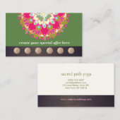 Lotus Mandala Yoga 6 Class Loyalität Treuekarte (Vorne/Hinten)