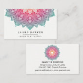Lotus Mandala Yoga Instructor Meditation Fitness Visitenkarte (Vorne/Hinten)
